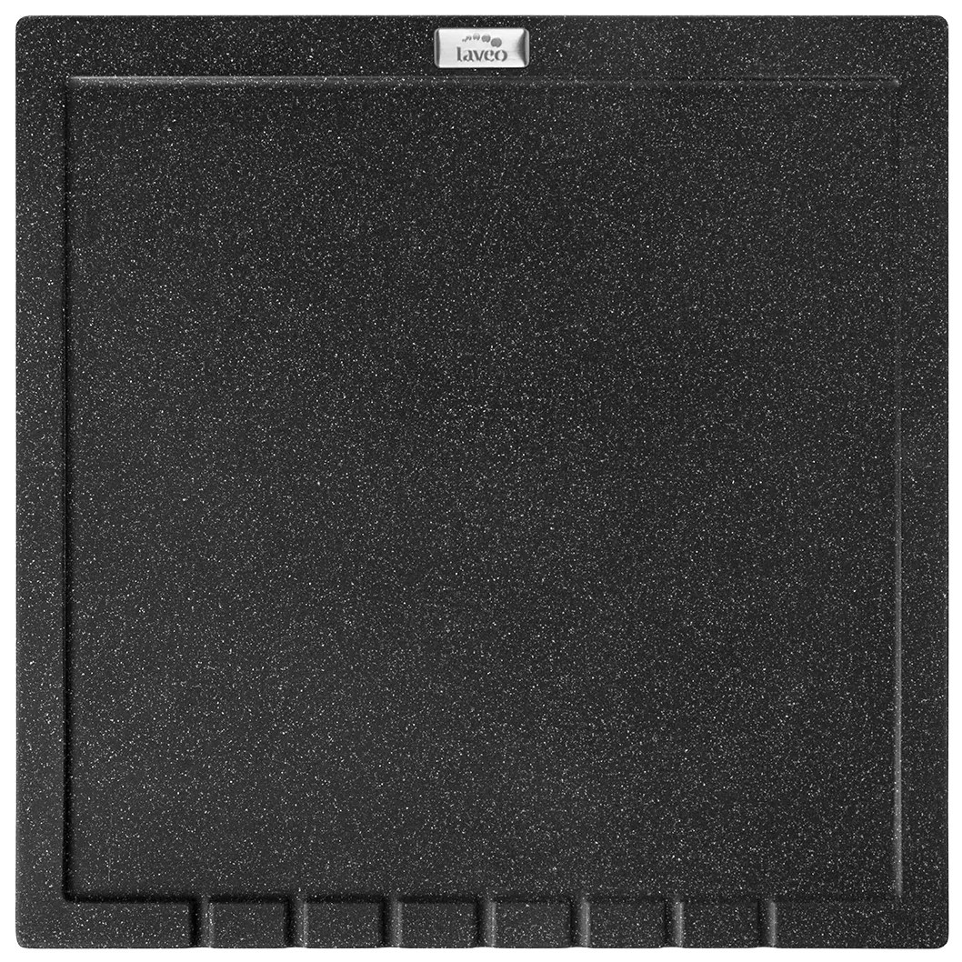 Laveo Halvo, granitový odkvapkávač 350x350x25 mm, čierna, LAV-OBA_701T