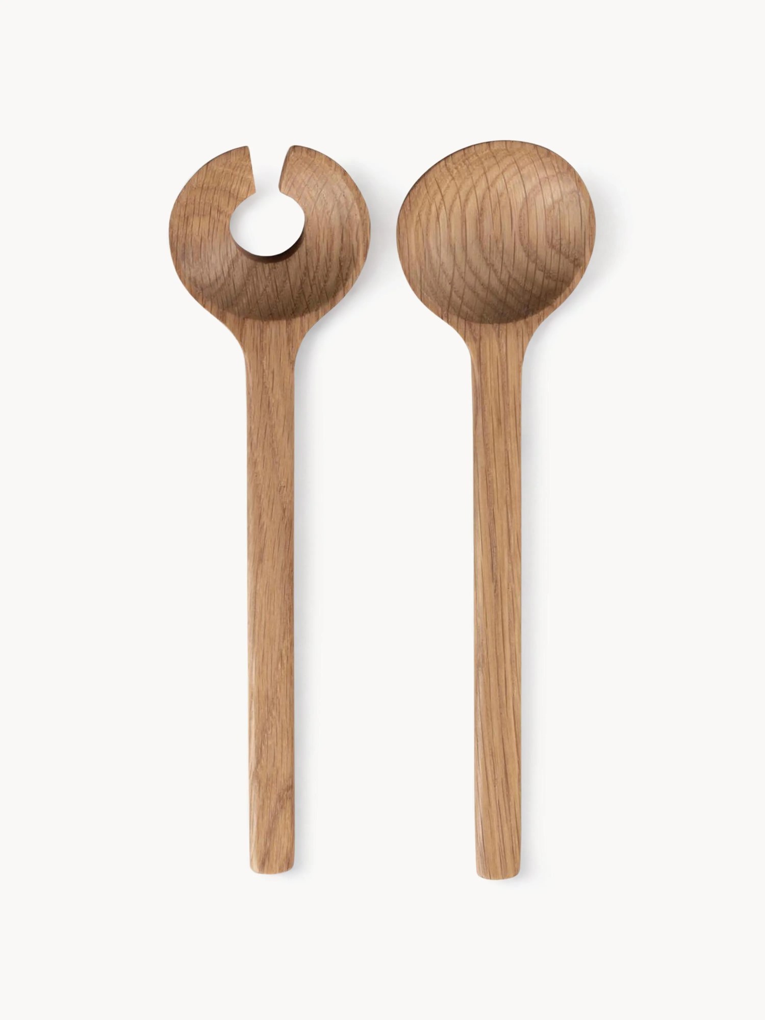 Krátka šalátová súprava z dubového dreva Bit