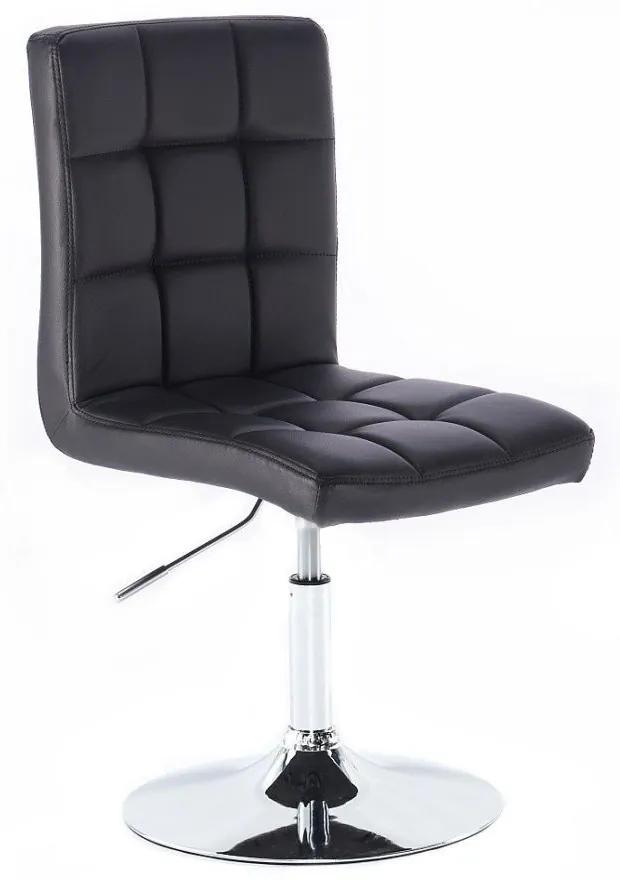 LuxuryForm DESIGN Stolička TOLEDO na striebornom tanieri - čierna