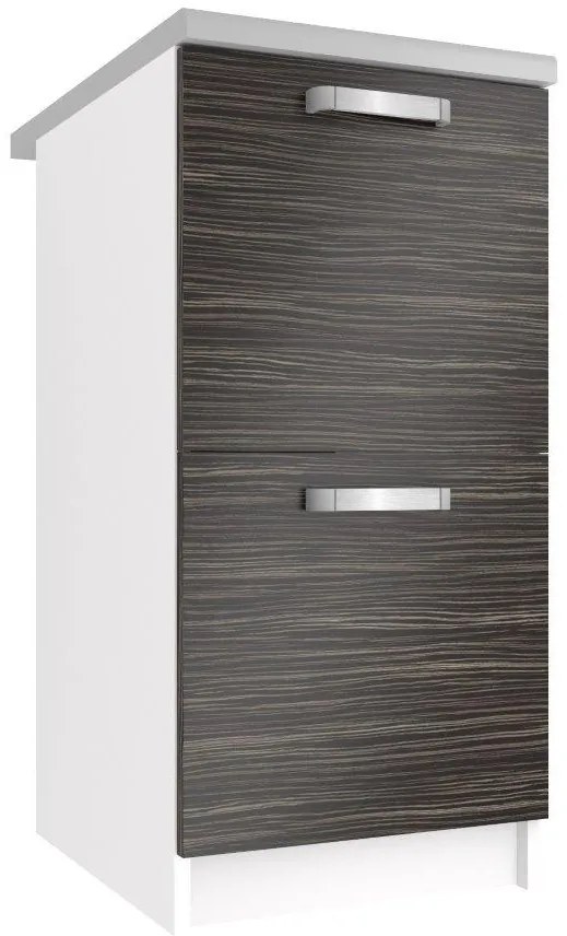 Kuchynská skrinka Belini spodná 40 cm eben kráľovský s pracovnou doskou TOR SD2-40/0/WT/HK/0/U