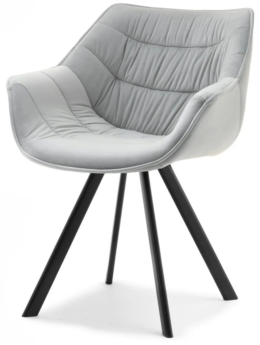 Stolička Nina (svetlosivá + čierna). Akcia -19%. Vlastná spoľahlivá doprava až k Vám domov. 1111201