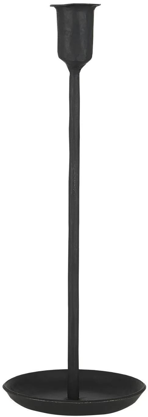 Ib Laursen Svietnik na vysokú sviečku Black 28,5 cm