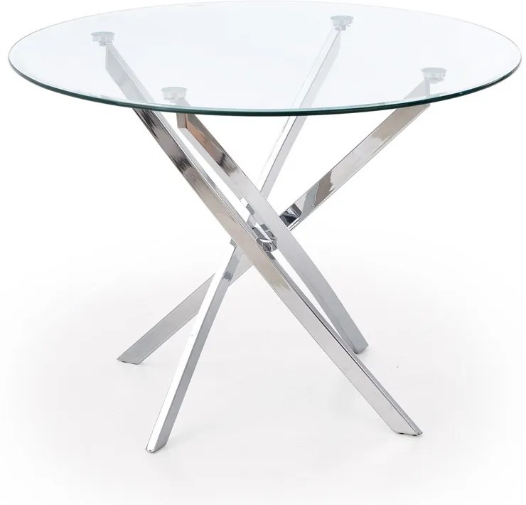 Jedálenský stôl Raymond, číra / strieborná