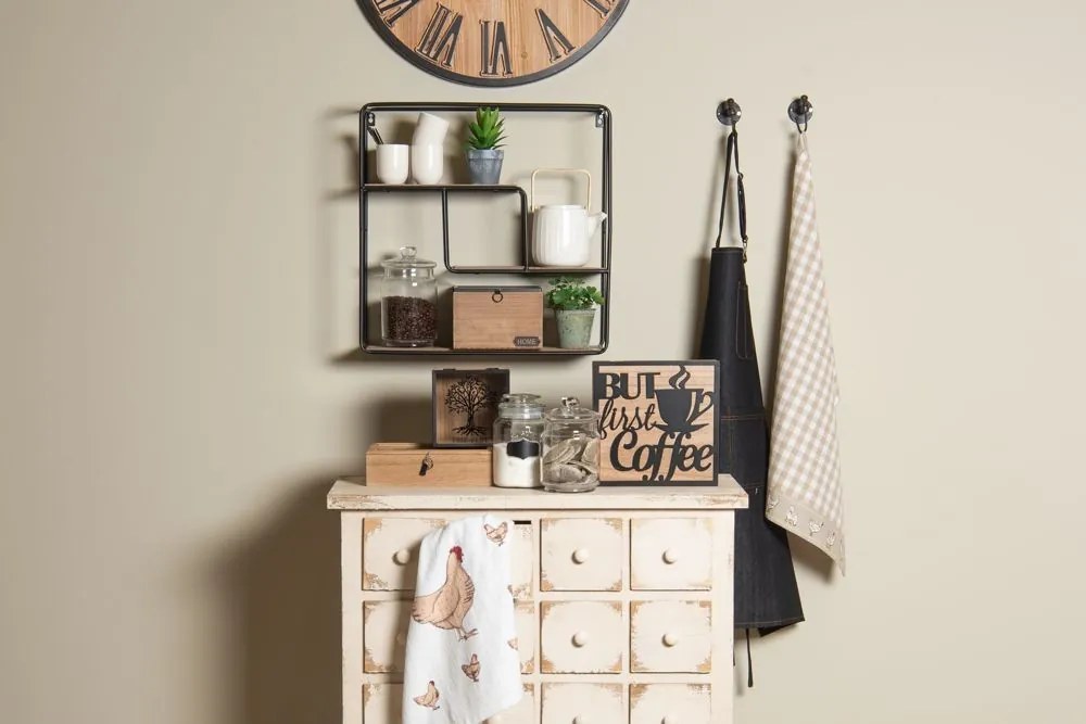 Drevená krabička na kapsle do kávovaru - 24 * 24 * 5 cm