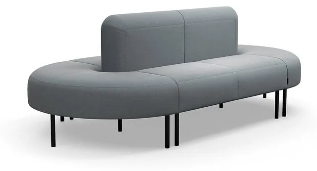 Pohovka VARIETY, 360° sedenie, látka Pod CS, striebornošedá