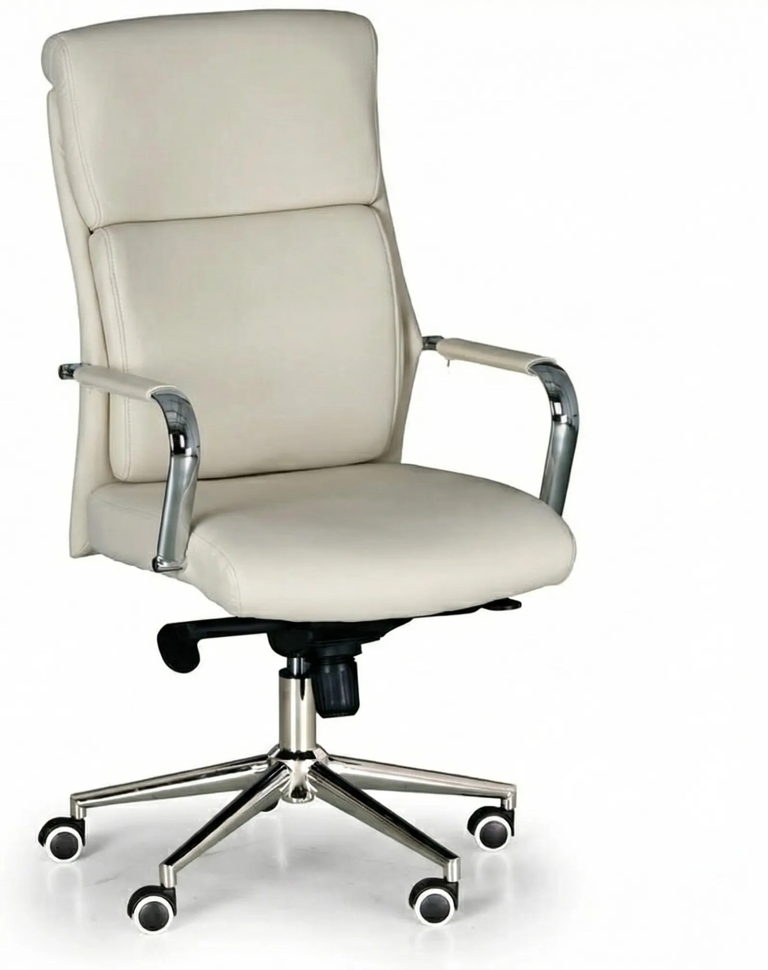 Kožené kancelárske kreslo VIRO, pravá koža, béžová