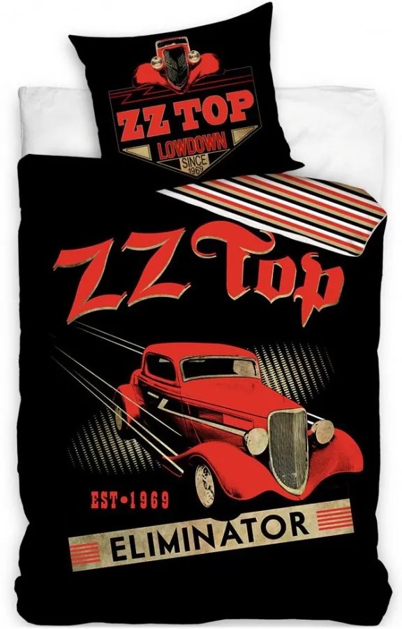 Bavlnené posteľné obliečky ZZ Top - motív Eliminator - 100% bavlna Renforcé - 70 x 90 cm + 140 x 200 cm