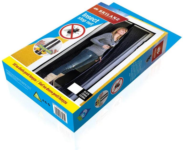 Sieť na dvere proti hmyzu 100 x 210 cm, BRILANZ čierna