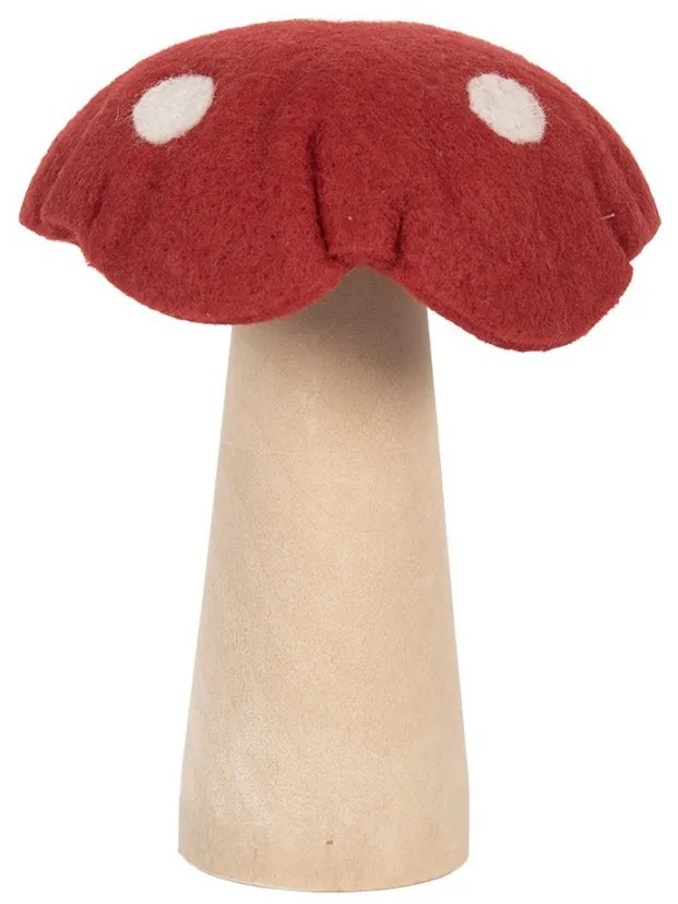 Dekorácia huba muchotrávka s plsteným klobúkom - 14*14*17 cm