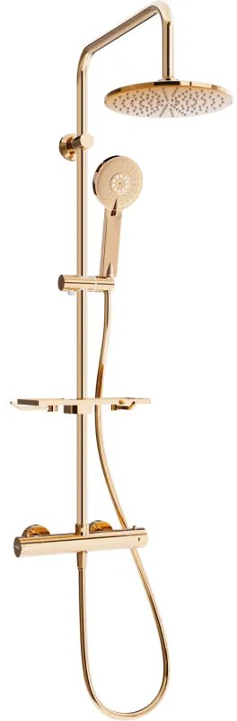 Mexen KT40 sprchový set s termostatickou batériou Kai, ružová-zlatá, 771504093-60