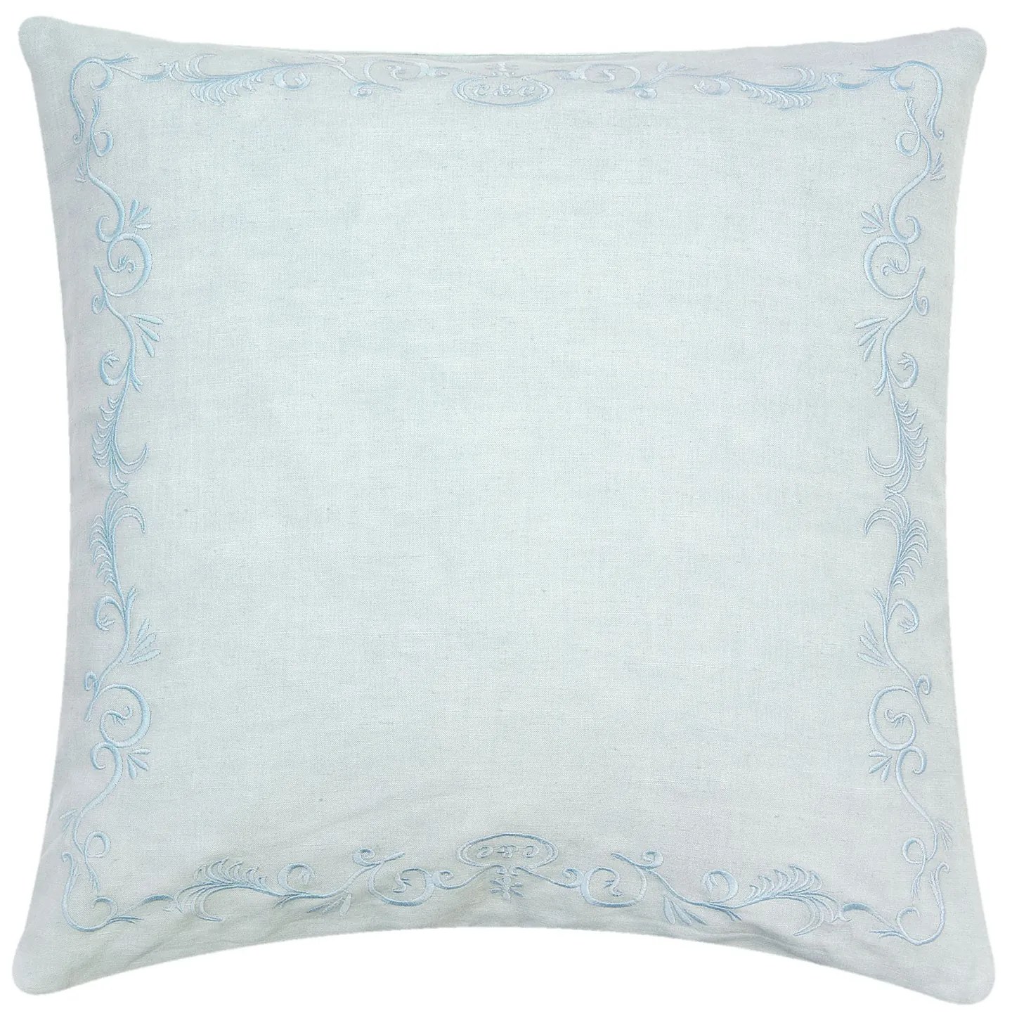 Svetlo modrý bavlnený poťah na vankúš French Flower - 50 * 50 cm
