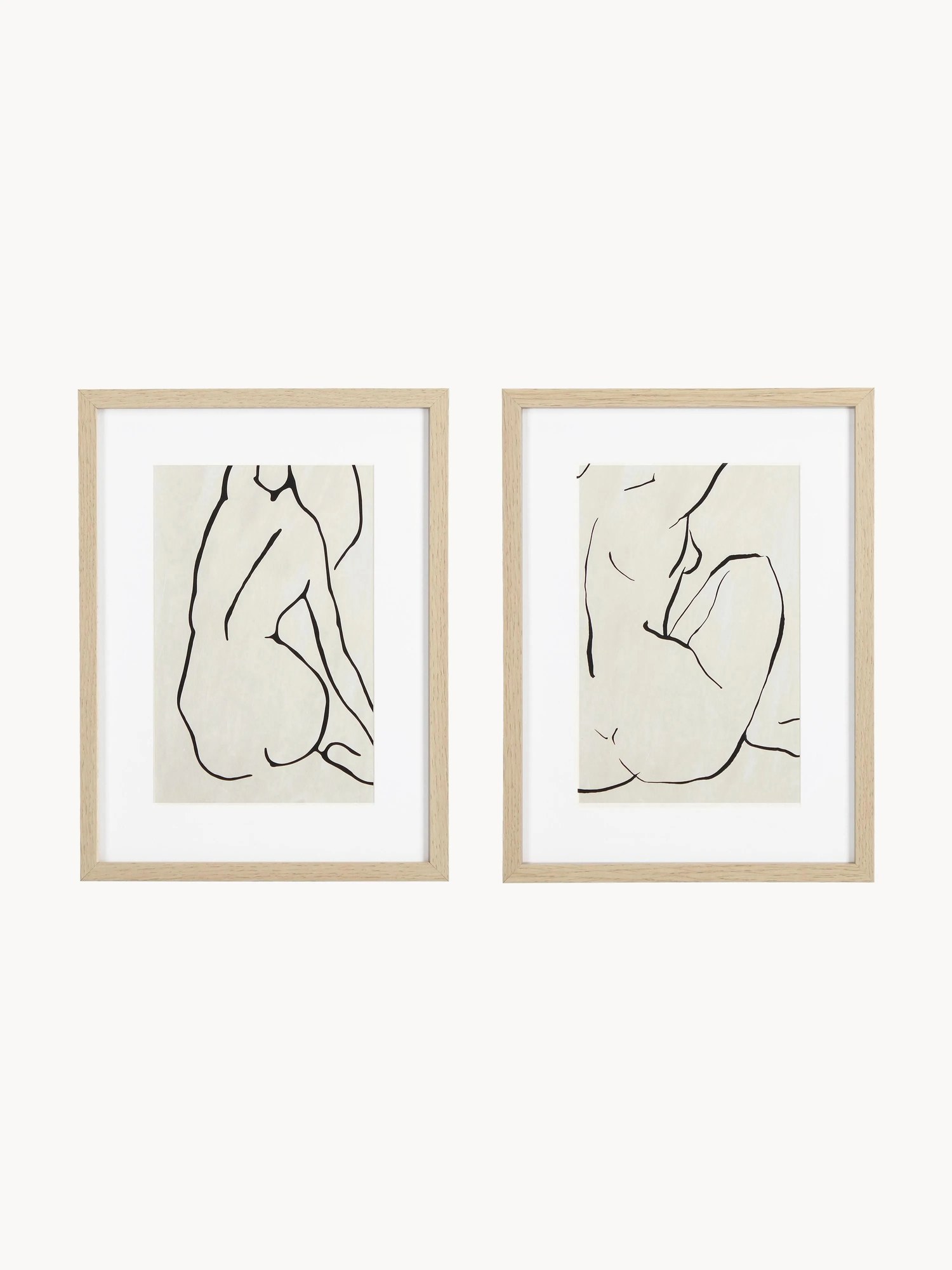 Súprava plagátov's dreveným rámom Refined, 2 ks