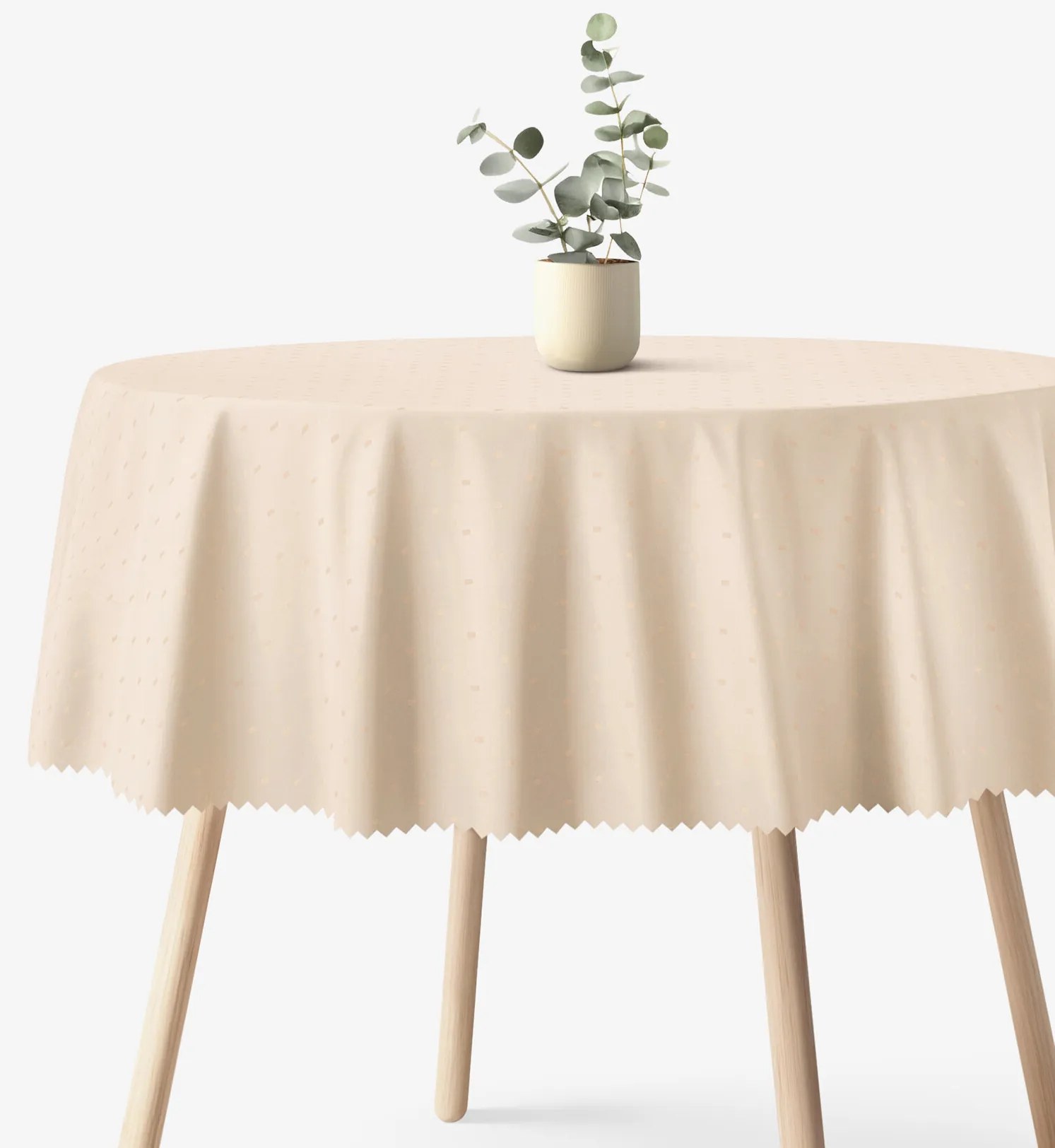 Goldea sviatočný okrúhly teflónový obrus - šampaň s lesklými obdĺžnikmi Ø 100 cm