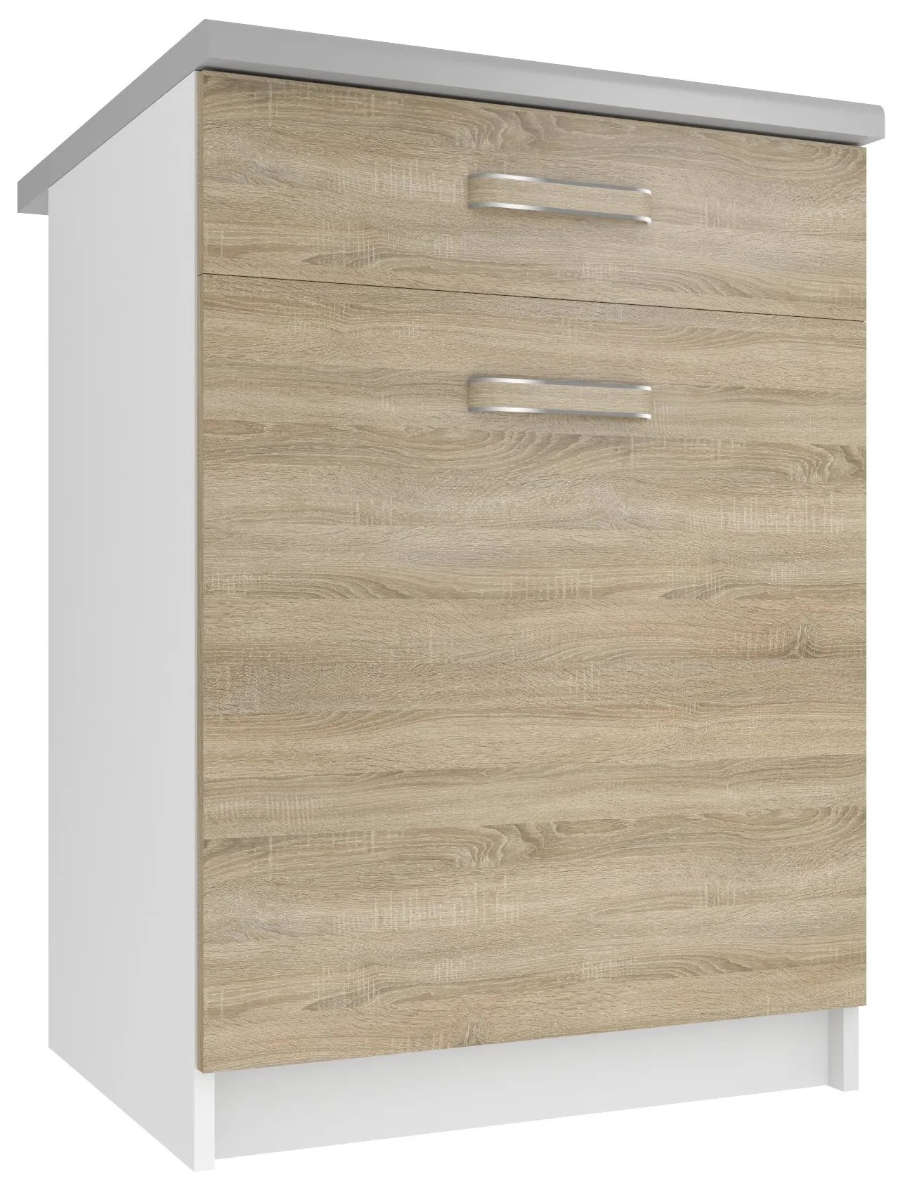 Kuchynská skrinka Belini spodná so zásuvkami 60 cm dub sonoma s pracovnou doskou TOR SDSZ1-60/0/WT/DS/0/F