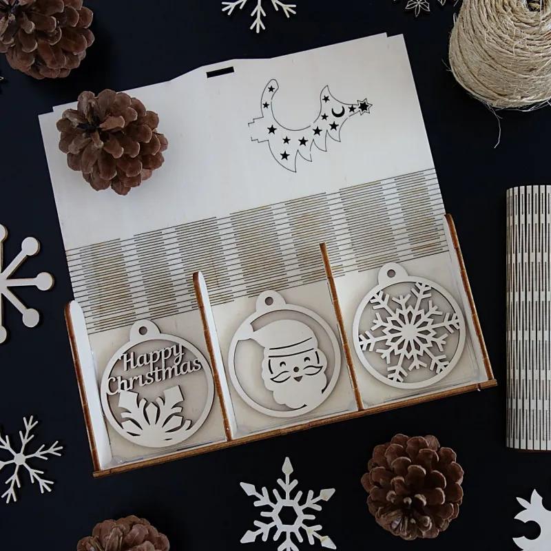Vianočné ozdoby z dreva a plastu, Vianočné dekorácie drevené , drevené doplnky PR0096-Christmas decorati HEU-