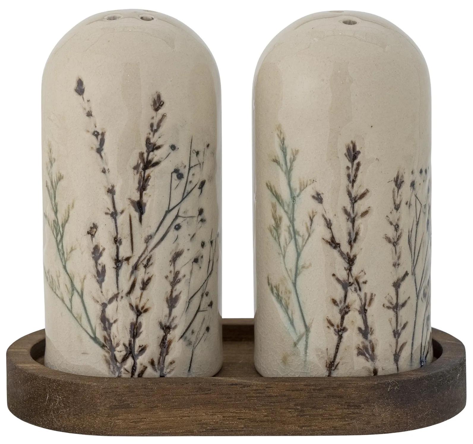 Bloomingville Keramická soľnička a korenička Bea Nature