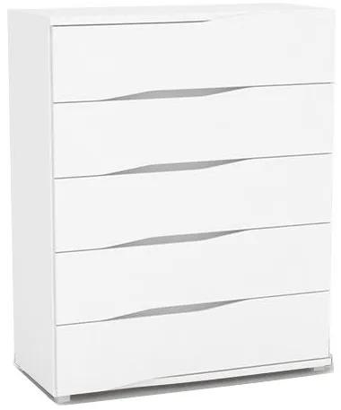 Komoda REA Wave 4 zásuvková-biela