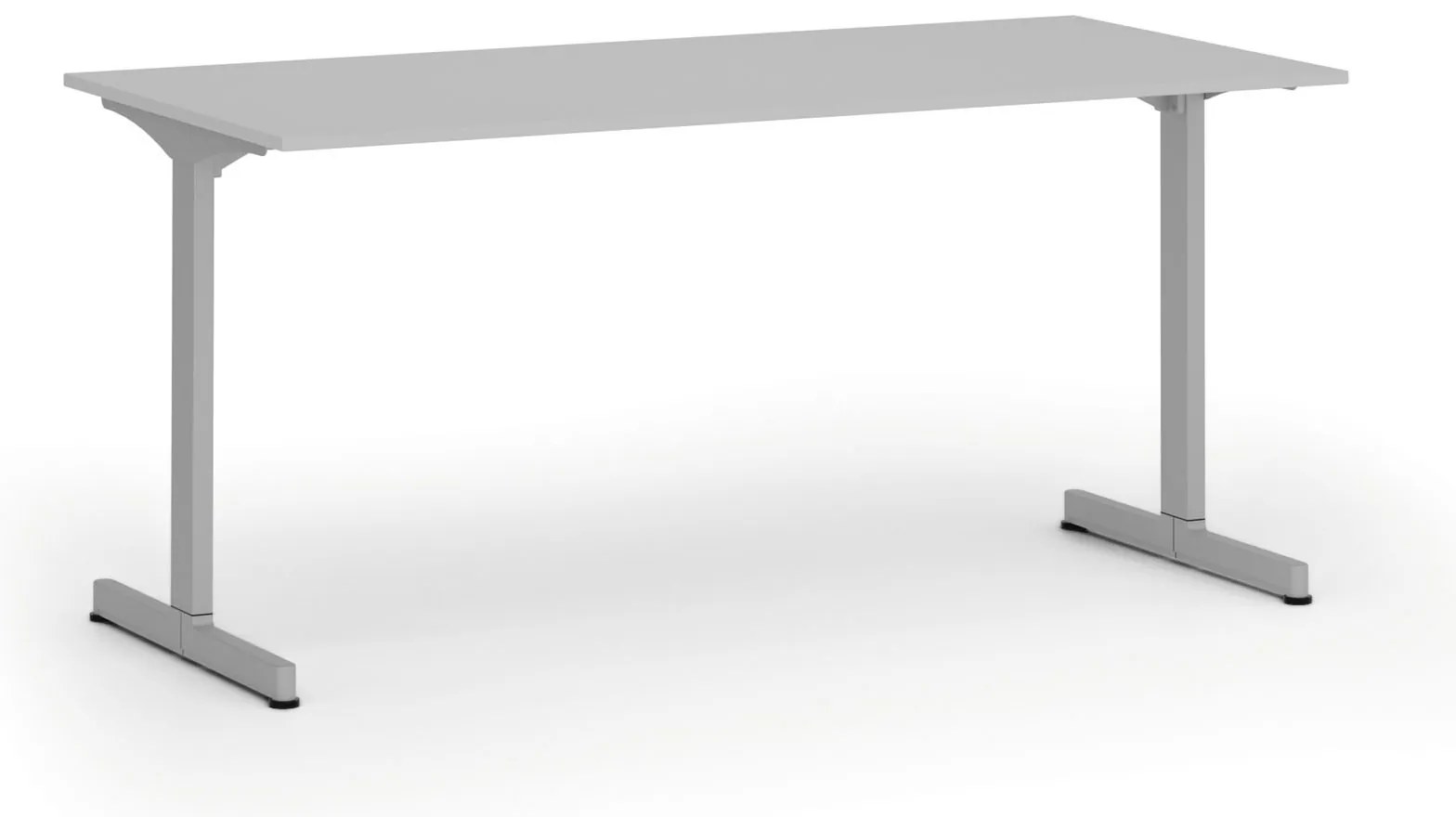 Kancelársky stôl PRIMO BETA, 160x80 cm, sivá podnož, sivá