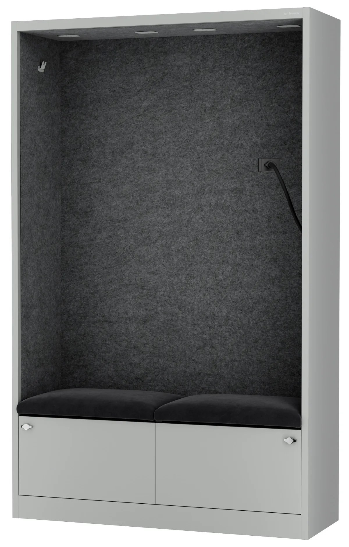 Sally 1150mm korpus Szary - siedzisko Ciemnoszary