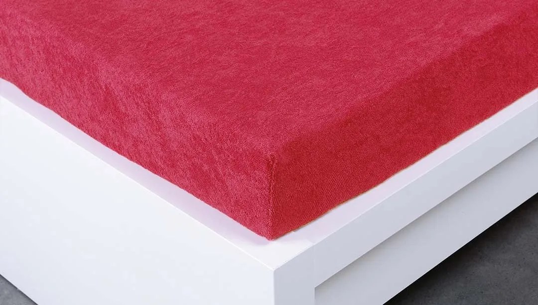Froté plachta 90 × 200 cm Exclusive – malinová