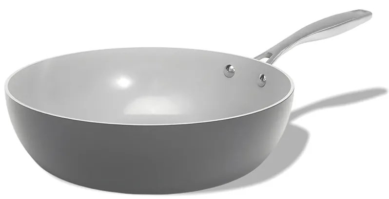 Elmich Nepriľnavá keramická Wok panvica Vital Ø 30 cm - tmavo šedá