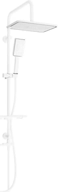 Mexen sprchový set T54 s hornou hlavicou štvorcovou, biela, 798545493-21