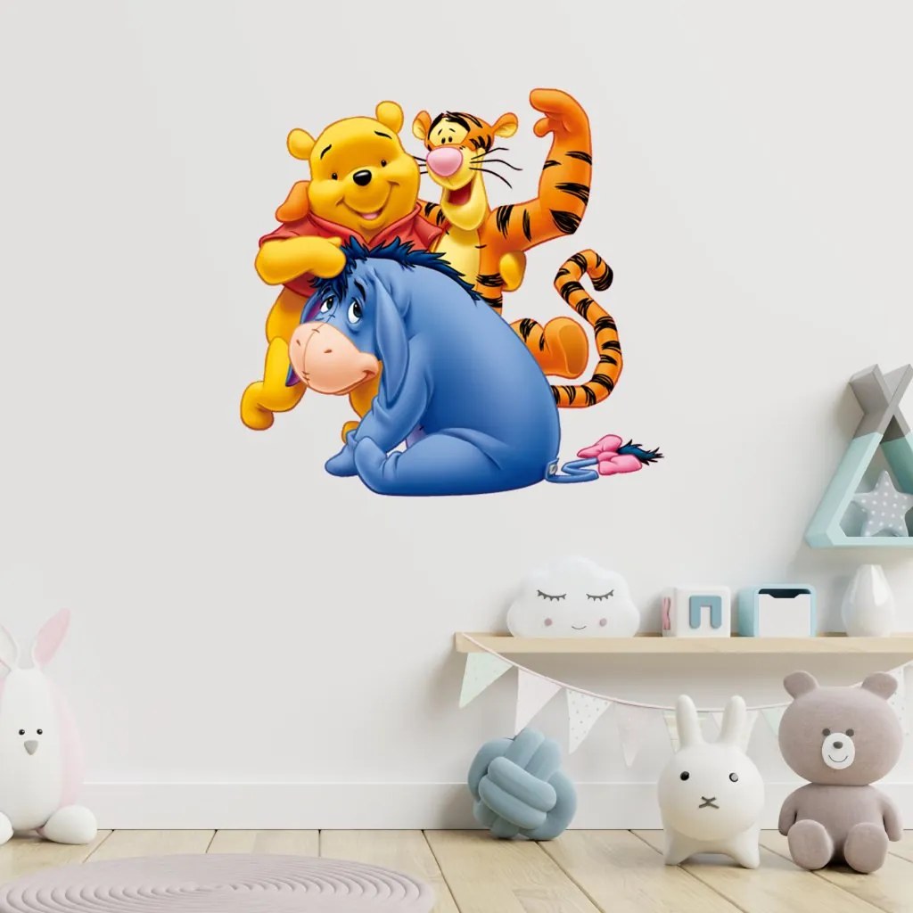 Samolepka na stenu "Macko Pú" 60x60 cm