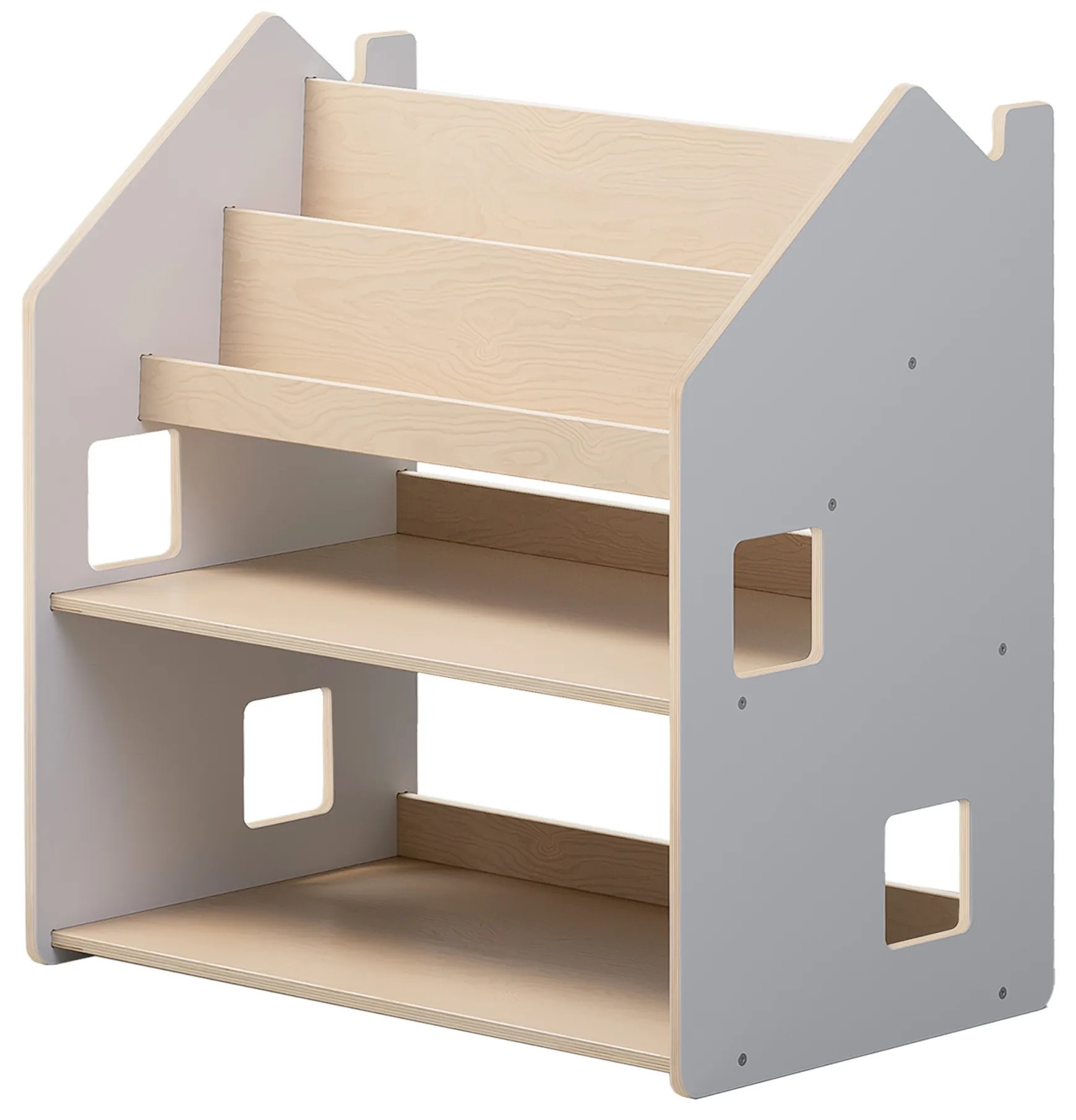 Univerzálna montessori polica 2v1 – biela