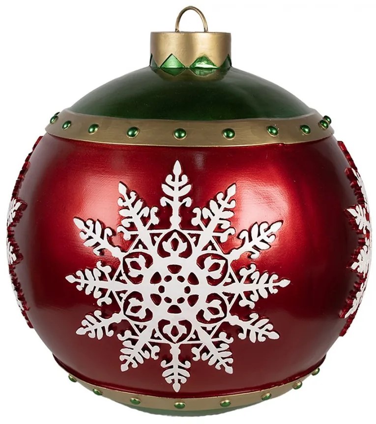 Veľká vianočná dekorácia červená vianočná ozdoba - Ø 39*44 cm Veľká vianočná dekorácia červená vianočná ozdoba - Ø 39*44 cm