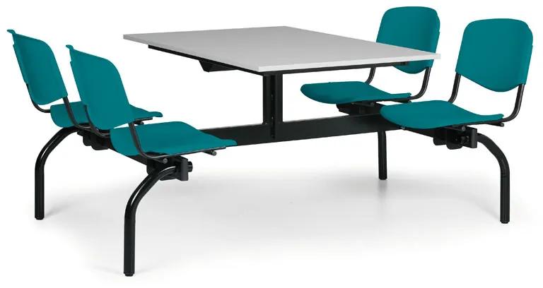 Euroseat Jedálenský set 1930 x 1200 - zelené sedadlá, doska sivá