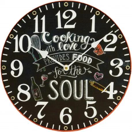 Hodiny drevené 30x30 DEB6288