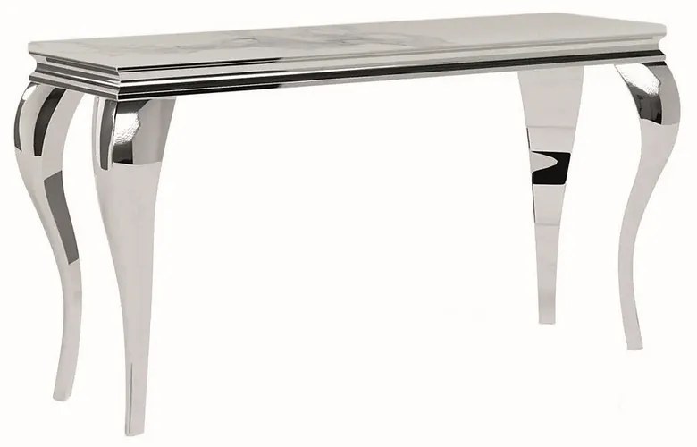 Jedálenský stôl Prince II 150 x 90 cm, mramor / strieborná