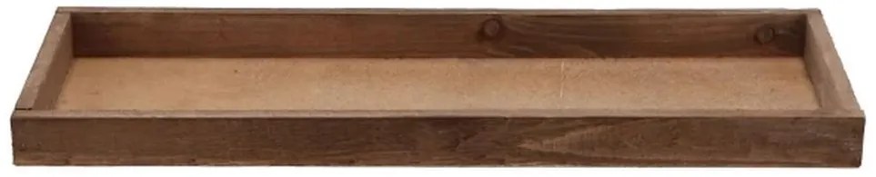 Prírodný hnedý drevený dekoračný podnos Uno - 42*14*3 cm