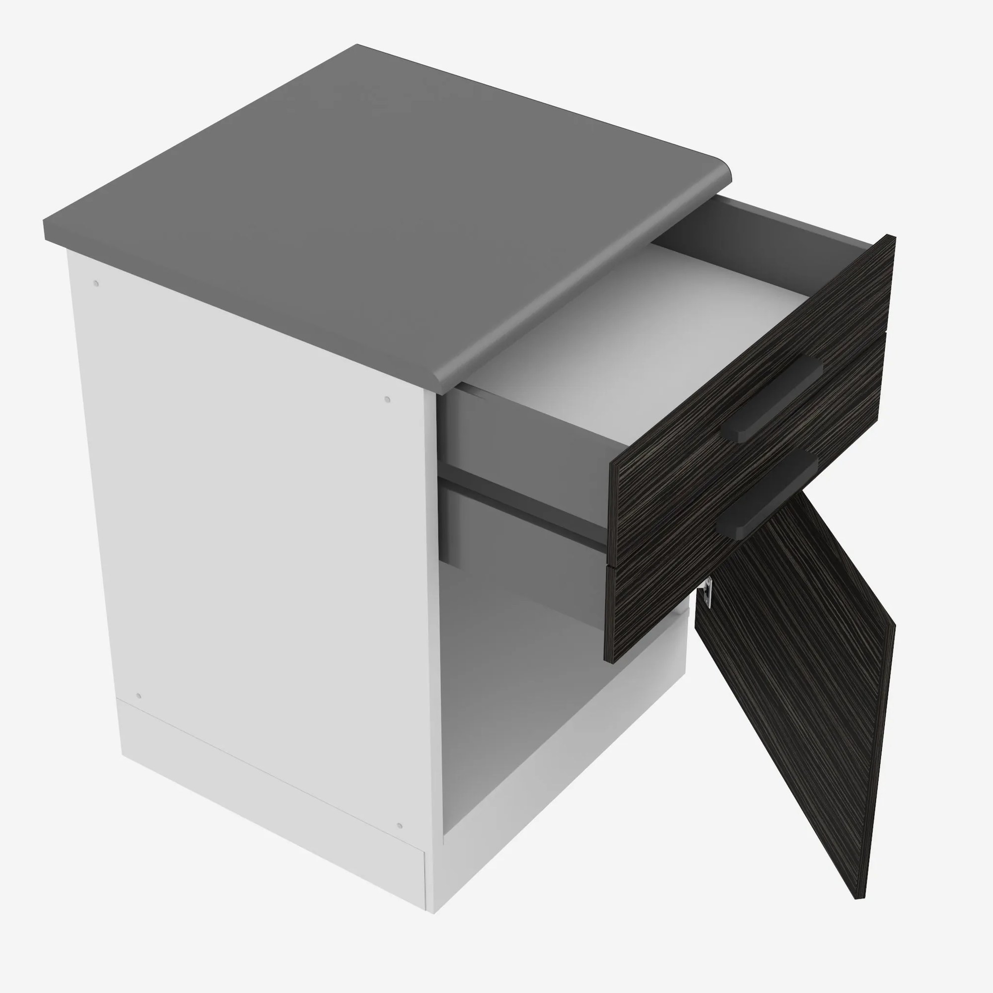 Kuchynská skrinka Belini Premium Full Version spodná so zásuvkami 60 cm eben kráľovský s pracovnou doskou