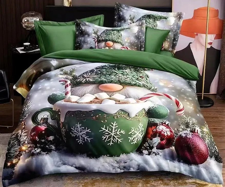 Obliečky Vianoce V3 Bavlna 3-dielna súprava