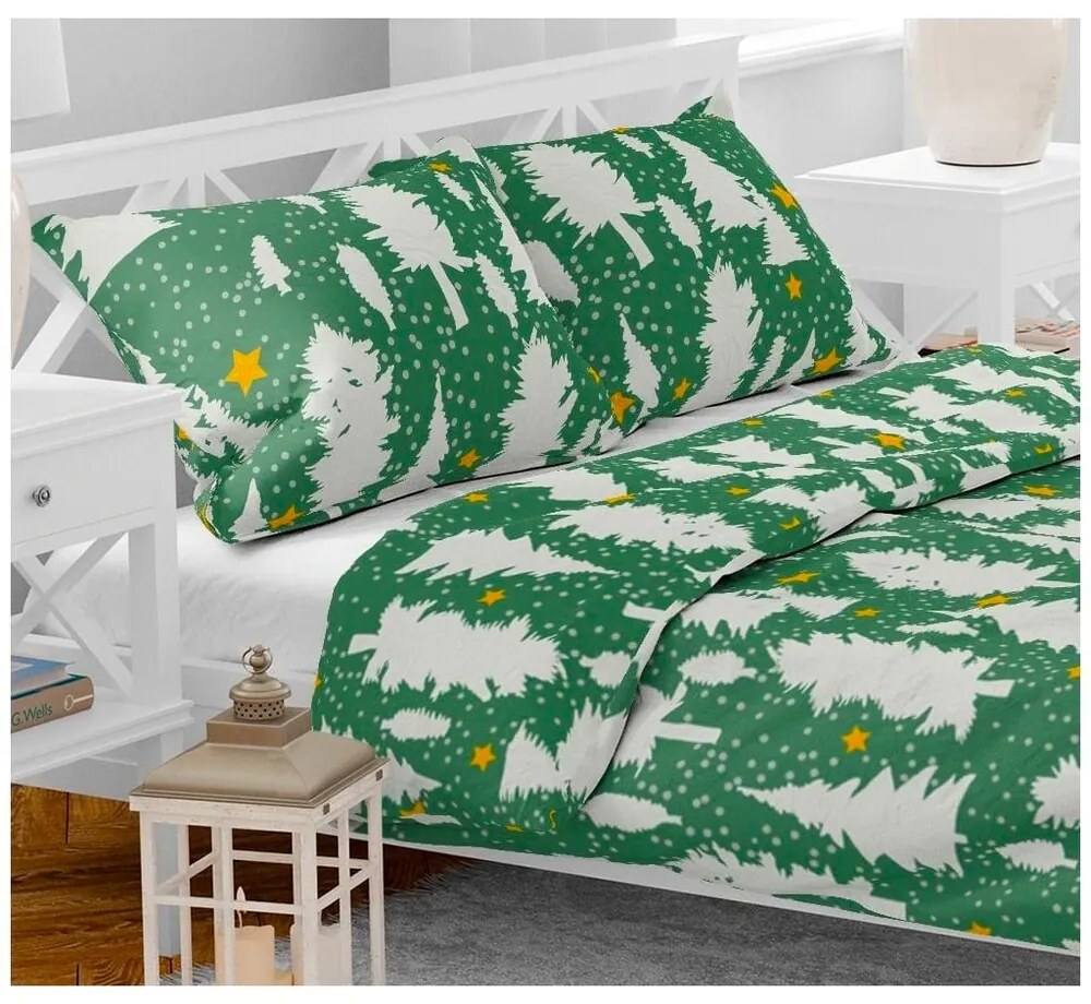 Bavlnené obliečky KARAMA GREEN WOODS 140x200 cm